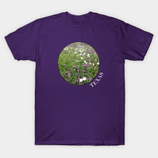 Texas Wildflowers - Prairie Verbena (purple) and Evening Primrose (pink) T-Shirt